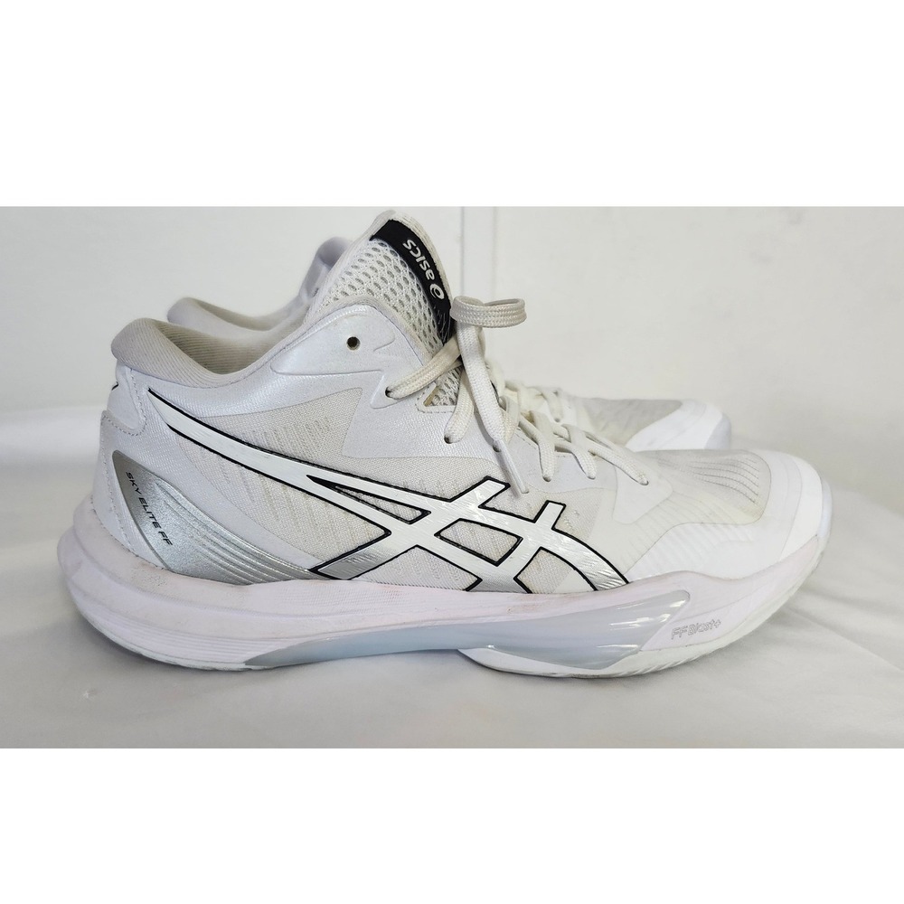 Asics Sky Elite FF MT 3 White Silver Volleyball Shoes Womens 9.5 1052A076